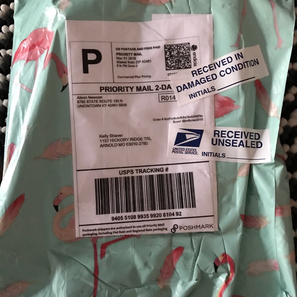 Package received this way